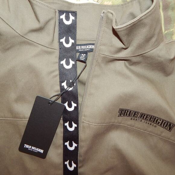 NWT True Religion Horseshoe Logo Kalamata Twill Jacket Men’s Large - Picture 8 of 8